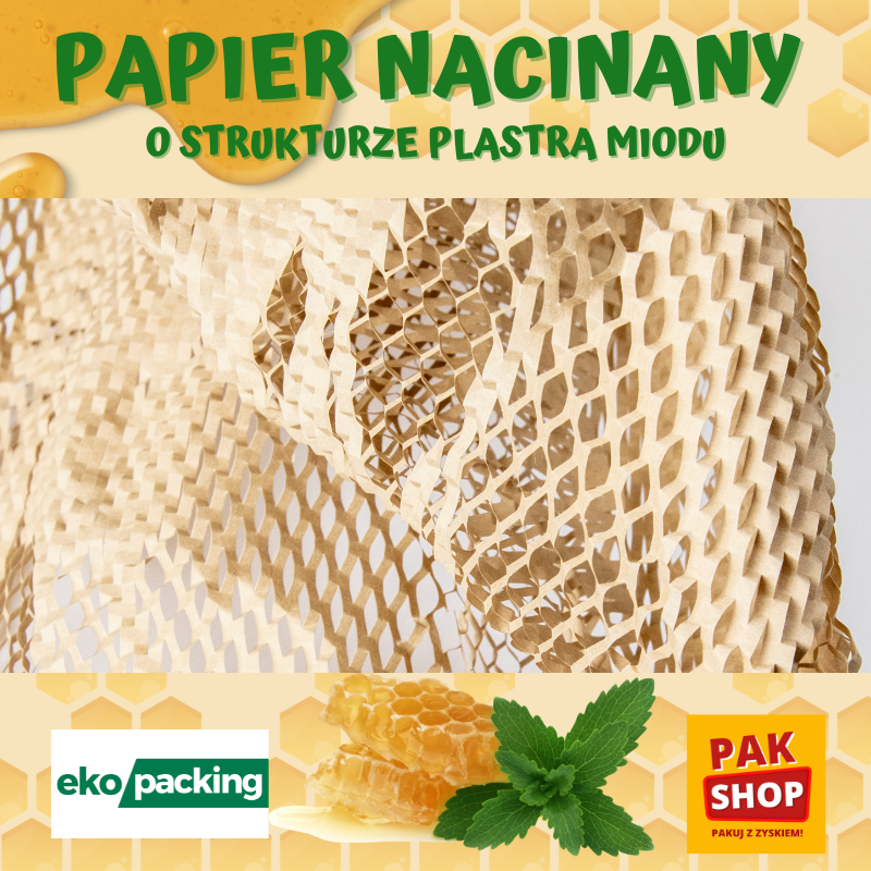 Papier nacinany o strukturze plastra miodu