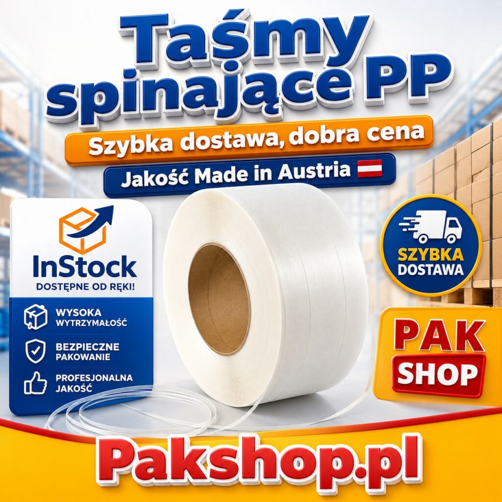Taśmy spinające PakShop PP polipropylenowe