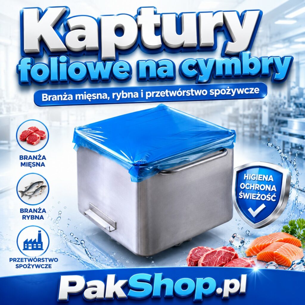 Kaptury foliowe na cymbry – higieniczne zabezpieczenie pojemników, skrzynek i ładunków